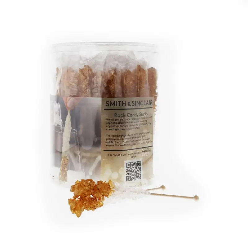 Gold Glitter Rock Candy Sticks – Set Of 36 1