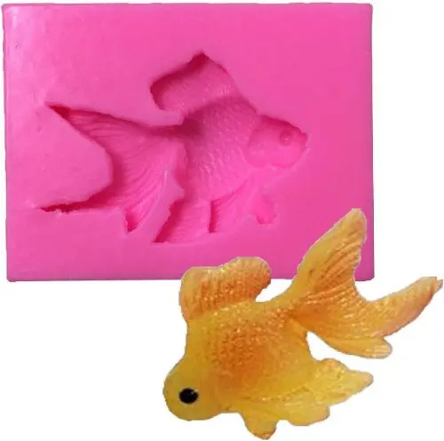 Goldfish-Shaped Silicone Mold For Chocolates And Fondant 1