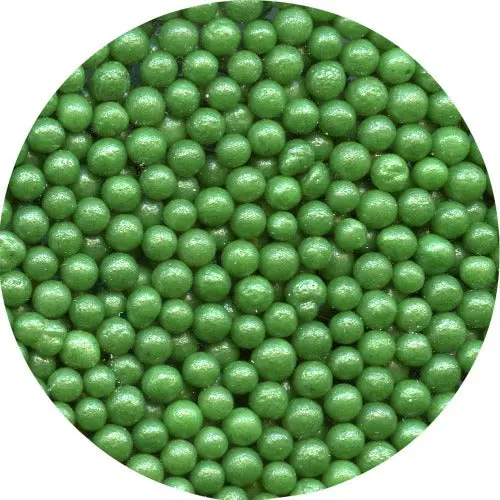 Green Sugar Pearls For Baking 1