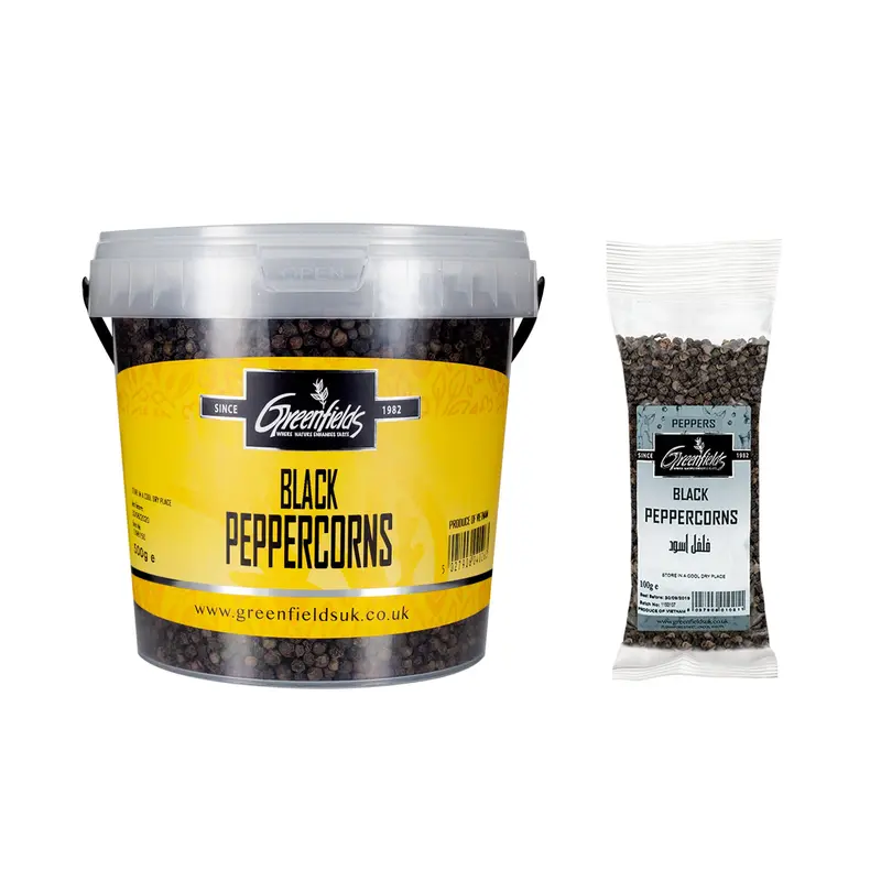 Greenfields Whole Black Peppercorns – Freshly Milled Quality 1