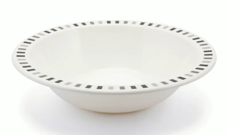 Grey-And-Black Striped Duo Bowl – 17.3 Cm, Shatterproof Polycarbonate 1