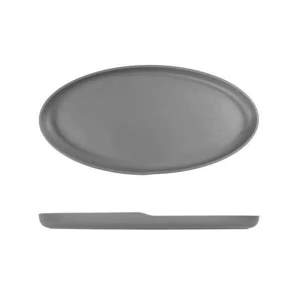 Grey Copenhagen Oval Melamine Serving Dish – 47.5 X 24Cm, Individual Item 1