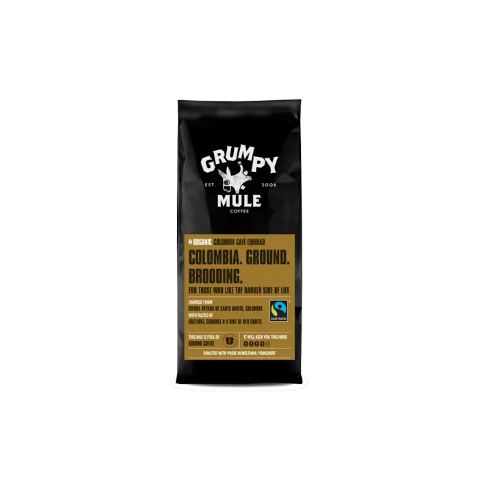 Grumpy Mule Colombia Café Equidad Ground Coffee – 6 Bags (227G Each) 1