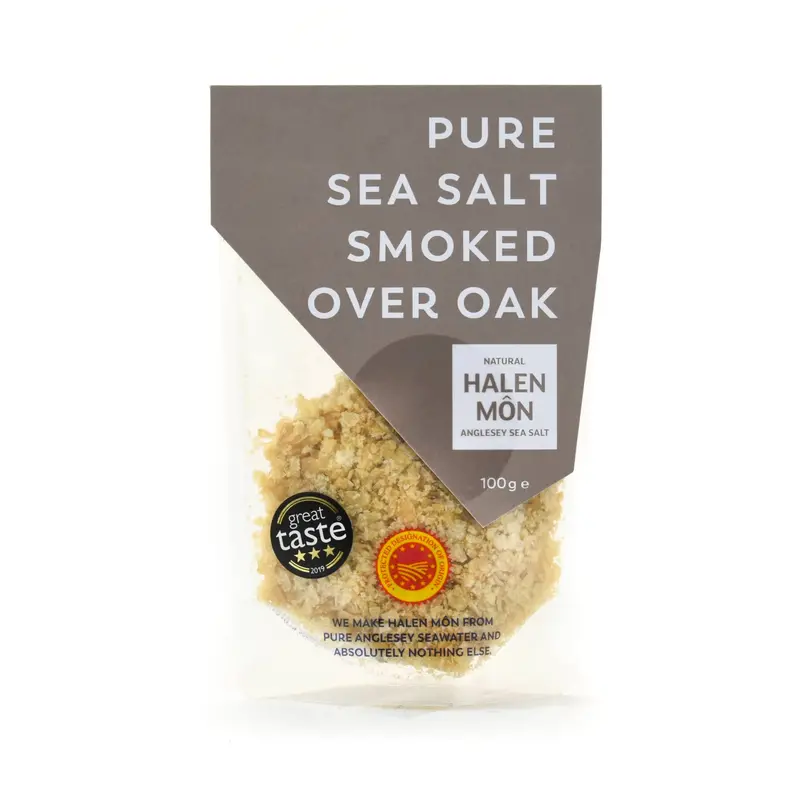 Halen Mon Oak-Smoked Sea Salt – 100G Gourmet Seasoning 1