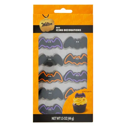 Halloween-Themed Bat Icing Decorations – Assorted Sizes 1