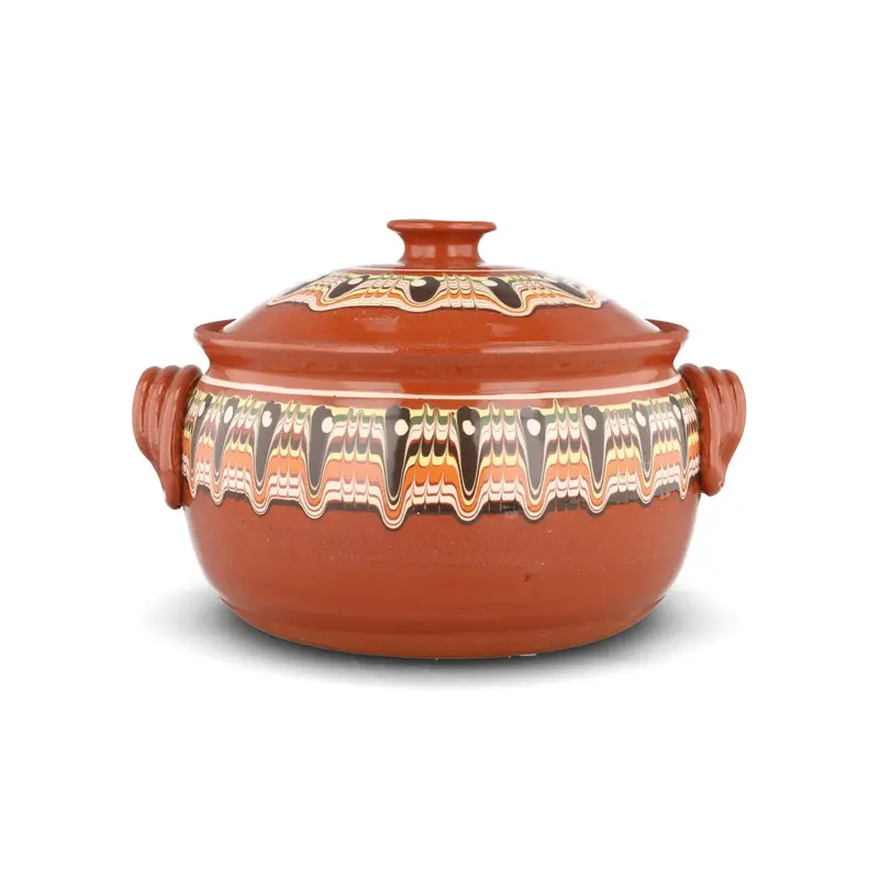 Handcrafted Troyan Chestnut Terracotta Cooking Pot 1