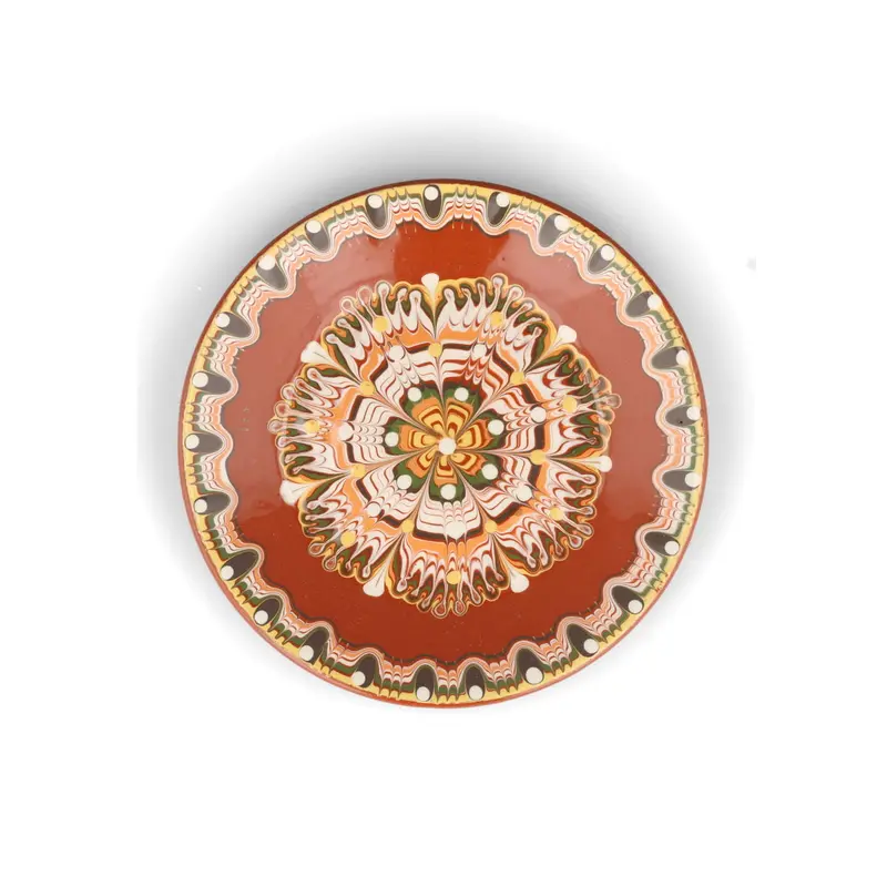 Handcrafted Troyan Chestnut Terracotta Side Plate – 18 Cm 1