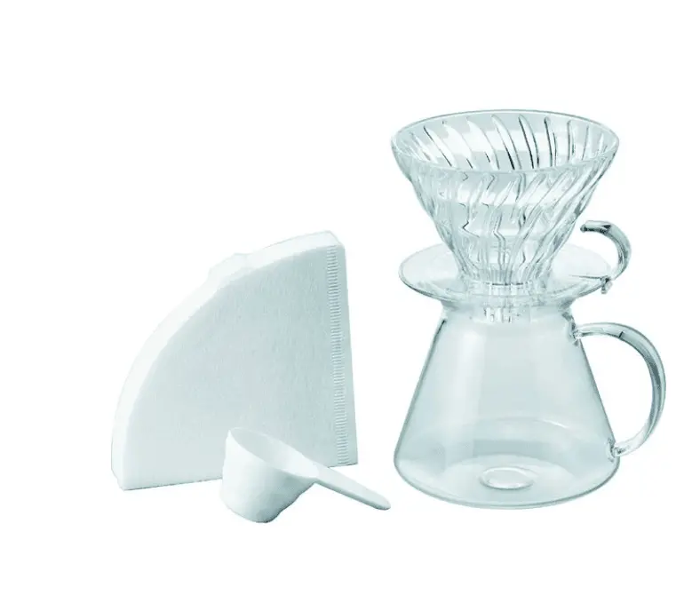 Hario V60 Glass Brewing Kit – Transparent Dripper & Carafe Set 1