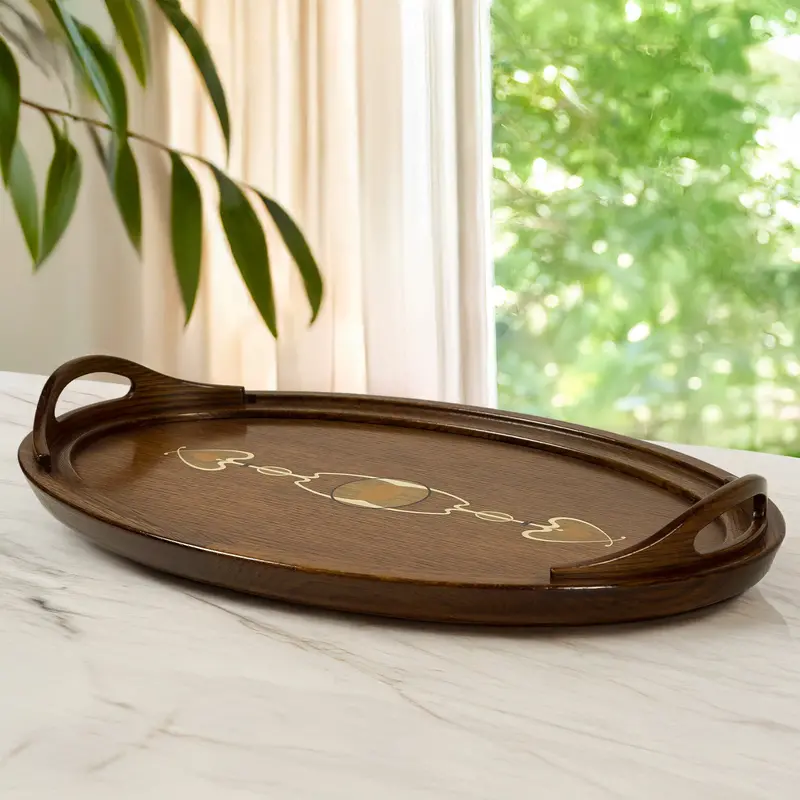 Harvey Ellis Handcrafted Oval Serving Tray 1