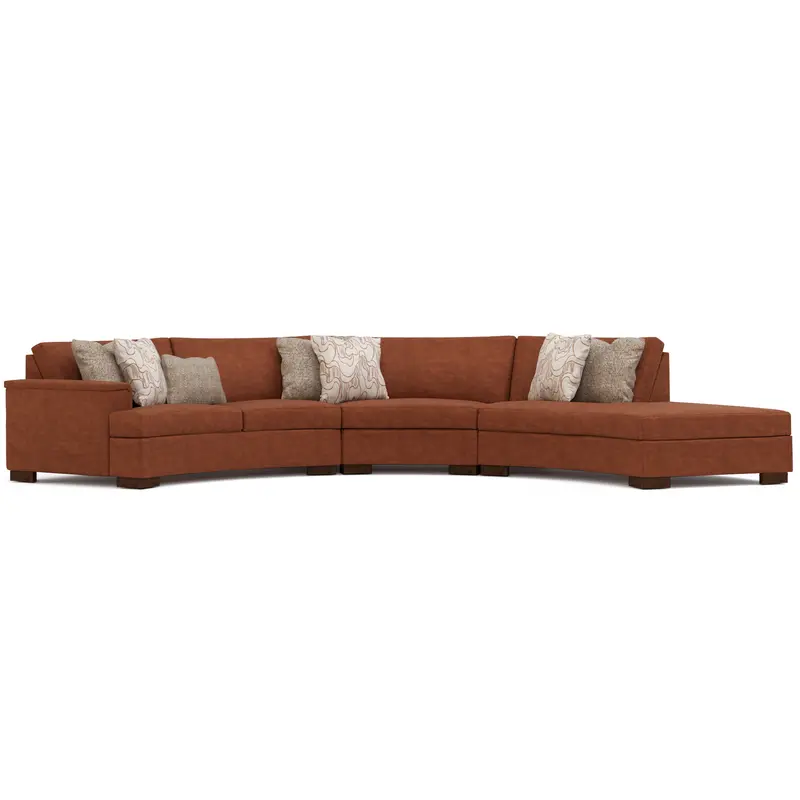 Hayward Spacious Curved Sectional Sofa Set 1