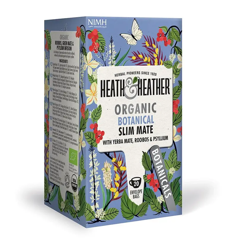 Heath & Heather Organic Botanical Slim Tea – Herbal Detox Blend (20 Bags × 6 Boxes) 1