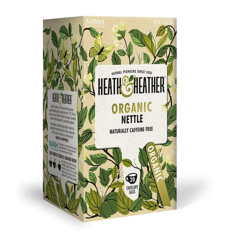 Heath & Heather Organic Nettle Infusion Tea – 6 Boxes × 20 Bags 1