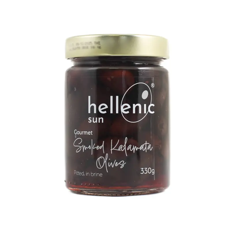 Hellenic Sun Kalamata Olives – Sun-Cured, Pitted, 330G Jar 1