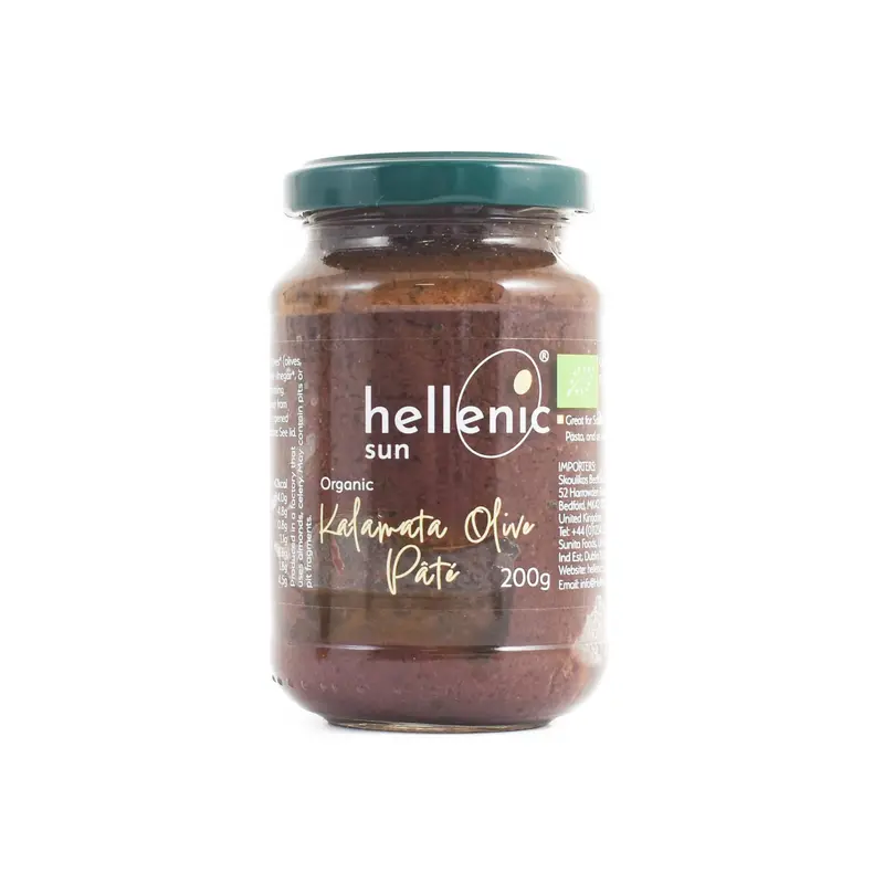 Hellenic Sun Organic Kalamata Olive Pâté – Rich Greek Spread, 200 G 1