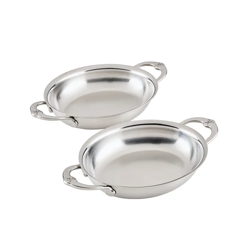 Hestan Provisions Twin Mini Oval Stainless Steel Oven Dishes (17X14Cm) 1
