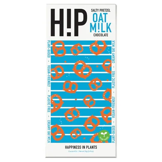Hip Salty Pretzel Dark Chocolate Bars – Gourmet, Ethically Sourced (12 × 70G) 1