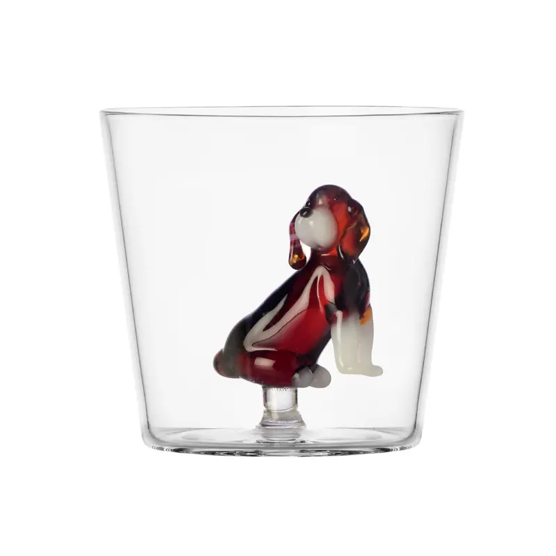 Ichendorf Milano Basset Hound Silhouette Glass Tumbler (300Ml) 1