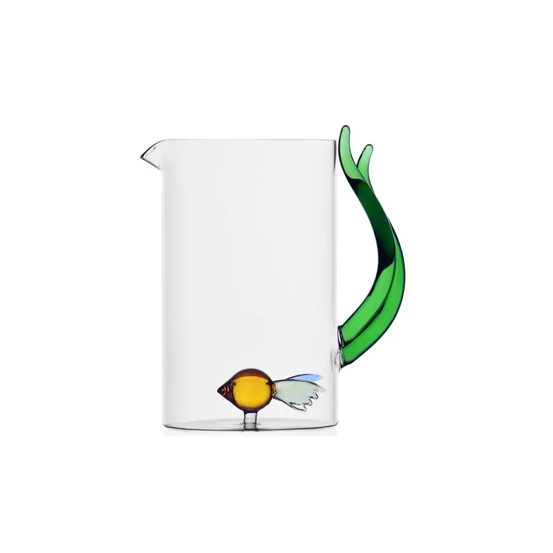 Ichendorf Milano Handcrafted Glass Fish-Shaped Pitcher 1