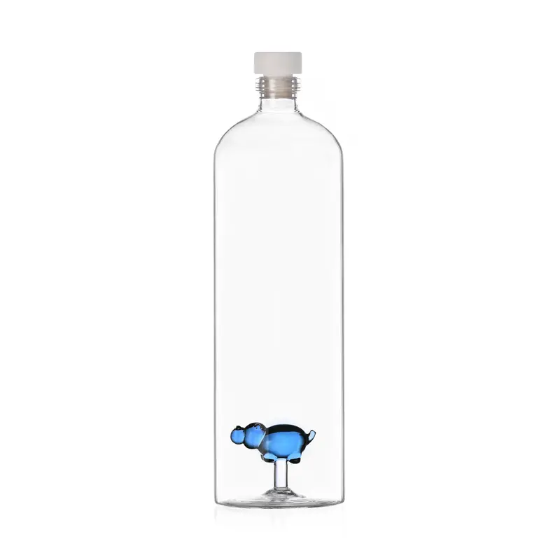 Ichendorf Milano Large Hippo-Shaped Glass Beverage Bottle – 1.45L 1