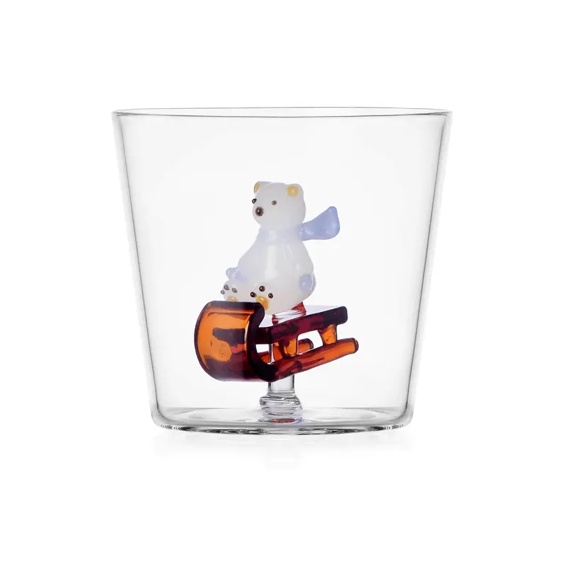 Ichendorf Milano Sledding Bear Glass Tumbler – 300Ml 1
