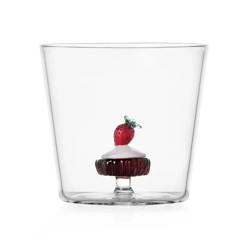 Ichendorf Milano Strawberry Cake-Themed Glass Tumbler, 300Ml 1