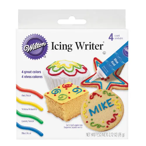 Icing Writer Tube Set – 4-Pack Disposable Decorating Bags With Tips 1