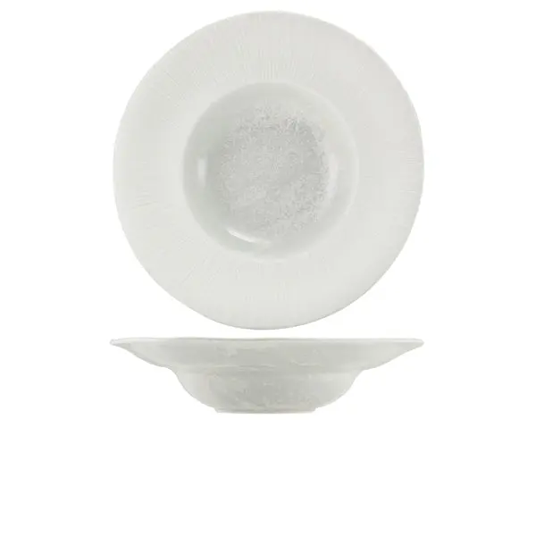 Incise Lucine Porcelain Pasta Plate – 28Cm Subtle Shine Finish, 6-Unit Case 1