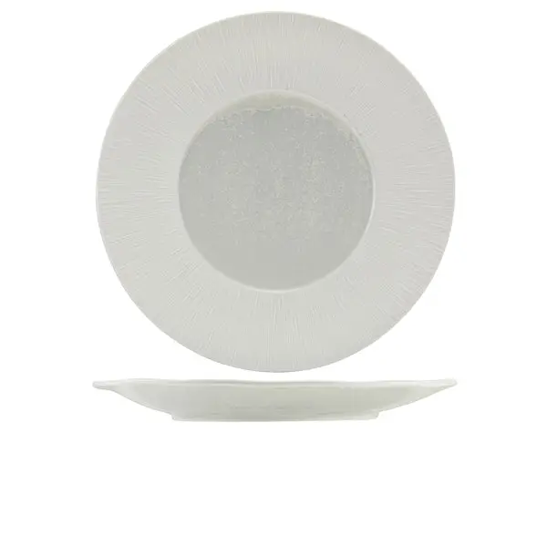 Incise Lucine Winged Serving Plate – 31Cm Modern Rim Design, Pack Of 6 1