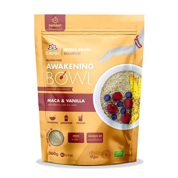 Iswari Awakening Bowl – Maca & Vanilla Edition, 360G Energizing Meal 1