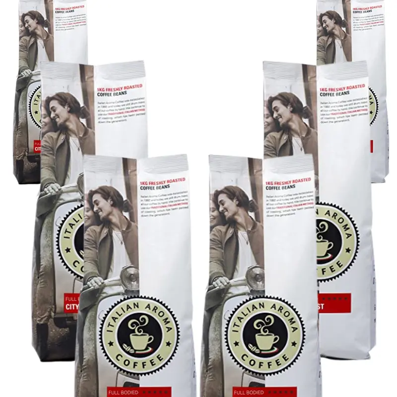 Italian Aroma City Roast Whole Bean Coffee – 6Kg Bulk Bag 1