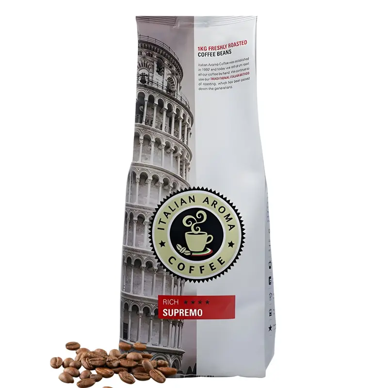 Italian Aroma Supremo Whole Bean Coffee – Complex 1Kg Medium-Dark Roast 1