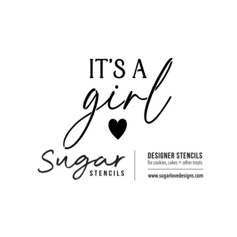 It’S A Girl Celebration Sugar Cookie Stencil 1