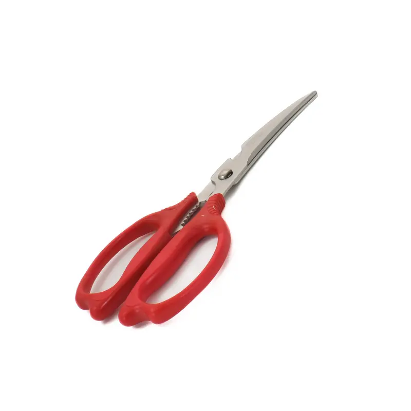 Japanese-Style Curved Fluorine-Coated Kitchen Scissors With Detachable Design 1