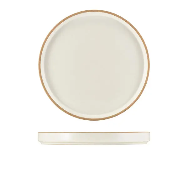 Kava White Stoneware Presentation Plate – 25Cm Genware Serving Dish (6-Pack) 1