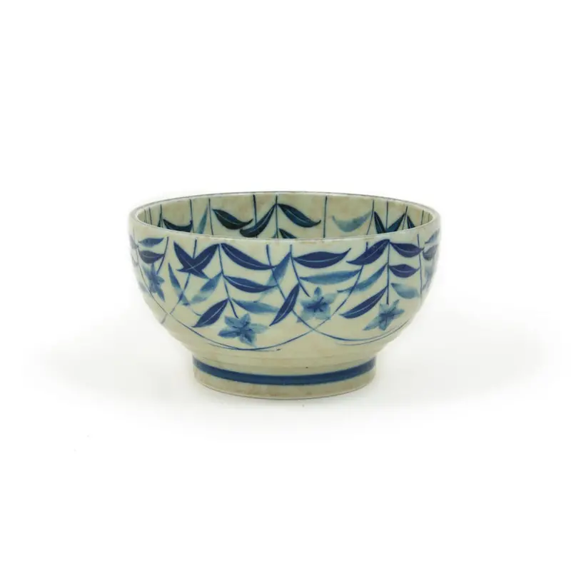 Kikyo Flower-Embellished Ramen Bowl (17 Cm × 9 Cm) 1