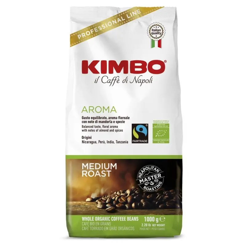 Kimbo Fairtrade Organic Whole Coffee Beans | 6Kg Bag 1