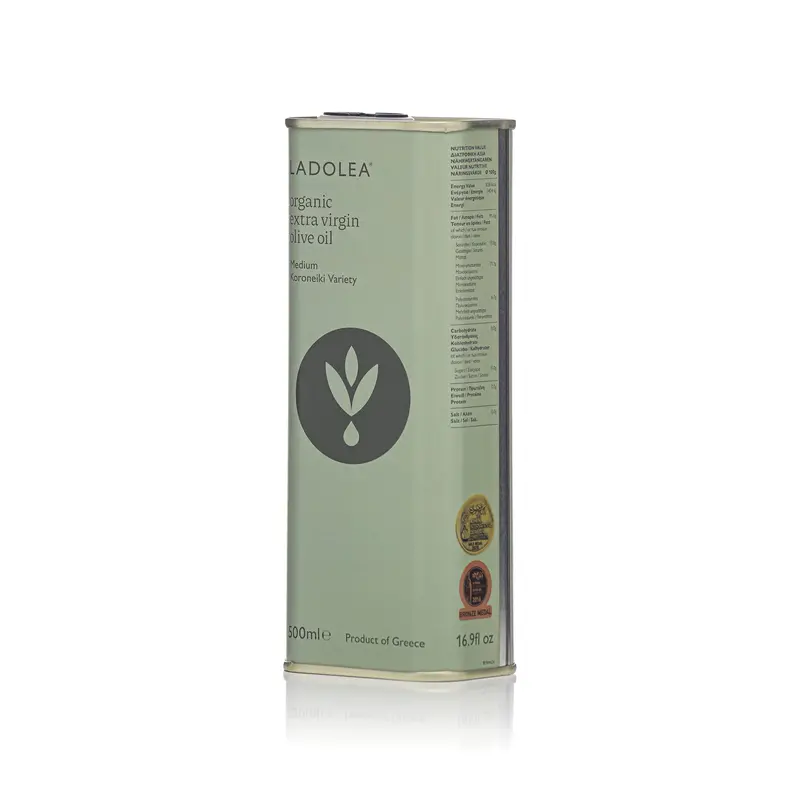 Ladolea Koroneiki Medium Organic Extra Virgin Olive Oil – Tin, 500Ml 1