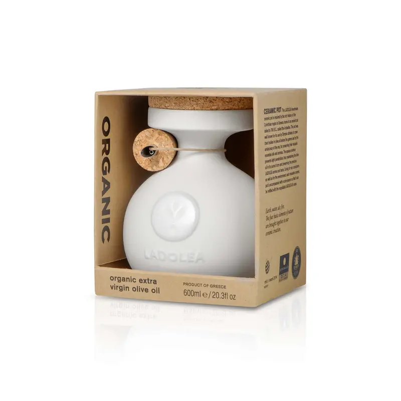 Ladolea Patrinia Delicate Organic Extra Virgin Olive Oil – 600Ml Bottle 1