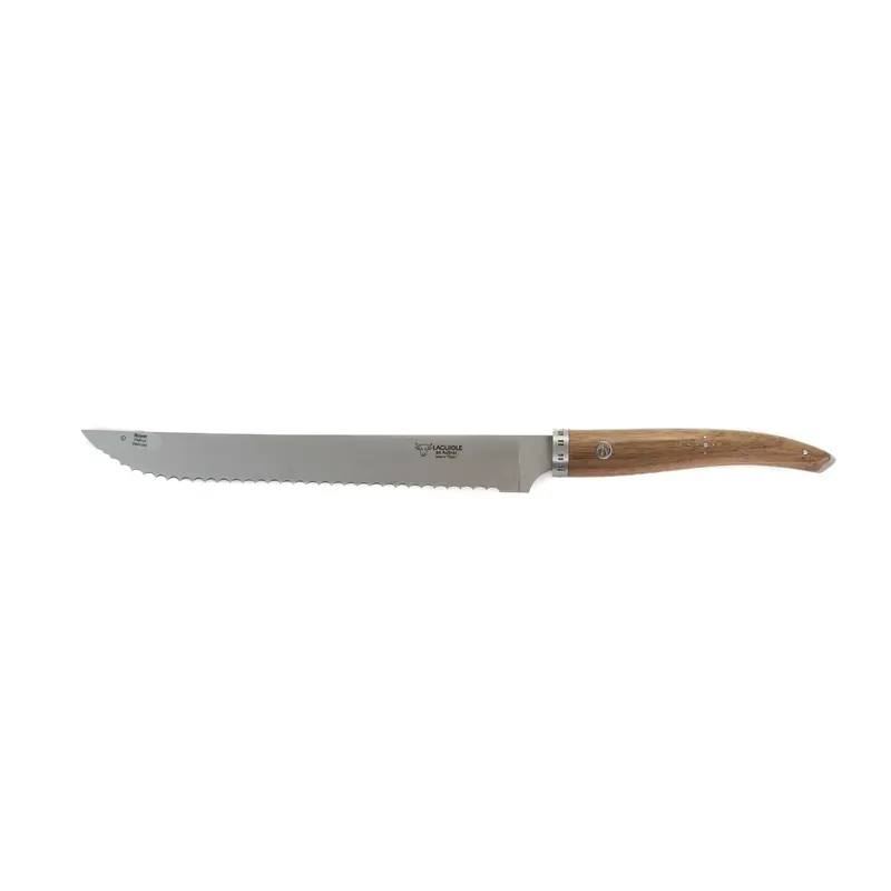 Laguiole En Aubrac Walnut-Handle Bread Knife – Gourmet 25 Cm Chef’S Blade 1