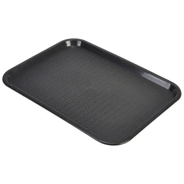 Large Black Fast-Food Tray – Sturdy Disposable Serving Tray 1