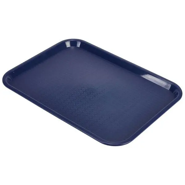 Large Blue Fast-Food Tray – Lightweight Polypropylene, Sturdy Carry Design, Single 1
