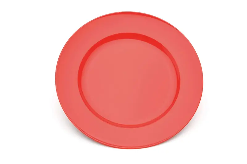 Large Red Wide-Rim Dinner Plate – Bold Dining Essential 1