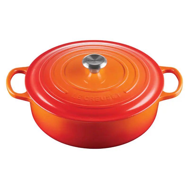 Le Creuset Signature 6.75-Quart Enameled Cast Iron Low Round Dutch Oven – Limited-Time Offer 1