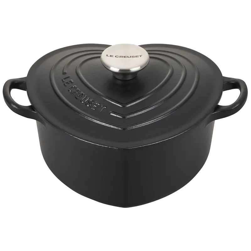 Le Creuset Signature Heart-Shaped Dutch Oven – 2.25-Quart Enameled Cast Iron Cookware In Licorice 1