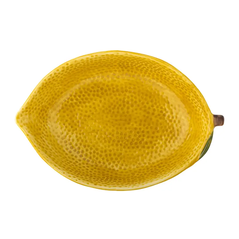 Lemon-Themed Shallow Ceramic Serving Bowl – 26 Cm Diameter 1