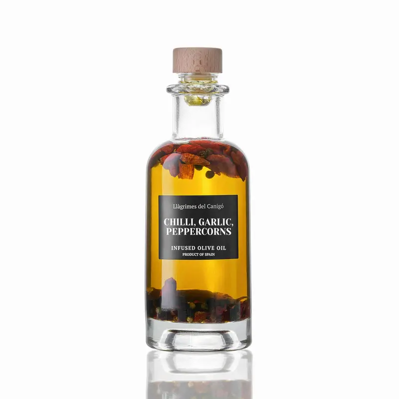 Llagrimes Del Canigó Chili, Garlic & Black Pepper Olive Oil – 250Ml 1