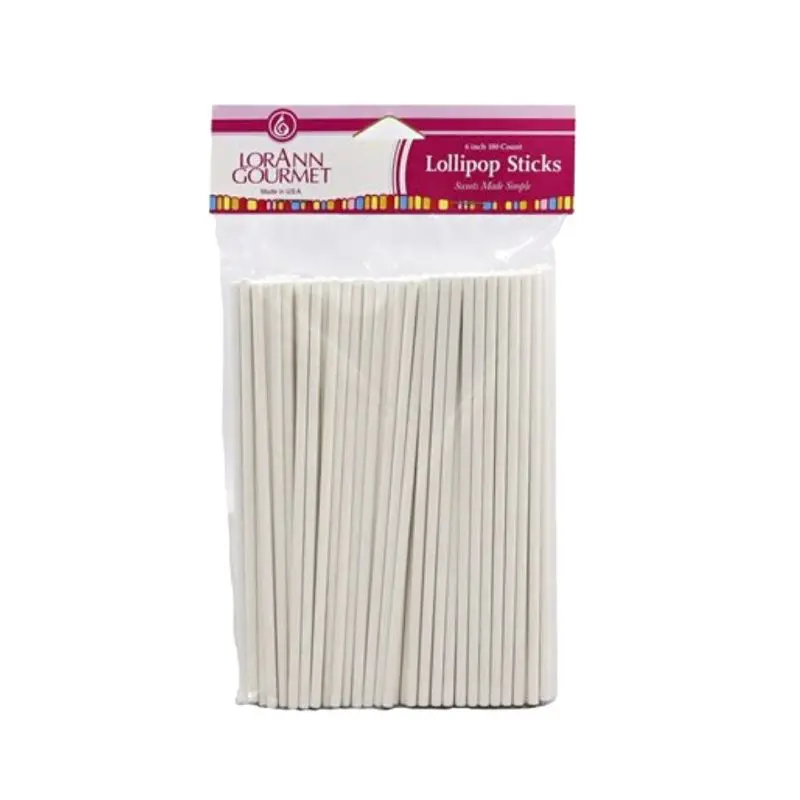 Lorann Extra-Long Lollipop Sticks – 6" × 5/32", Pack Of 100 1