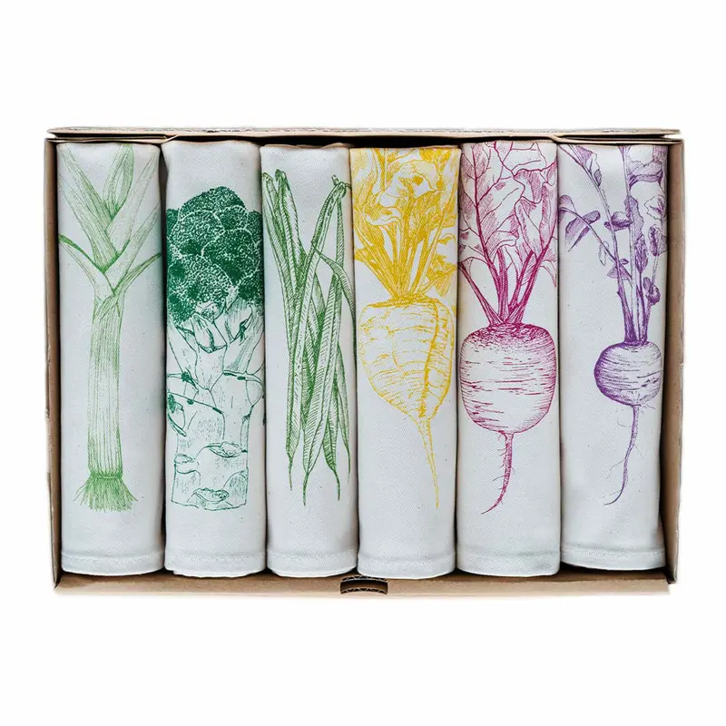 Lottie Day Garden Vegetable Napkin Collection – 6-Piece Box 1