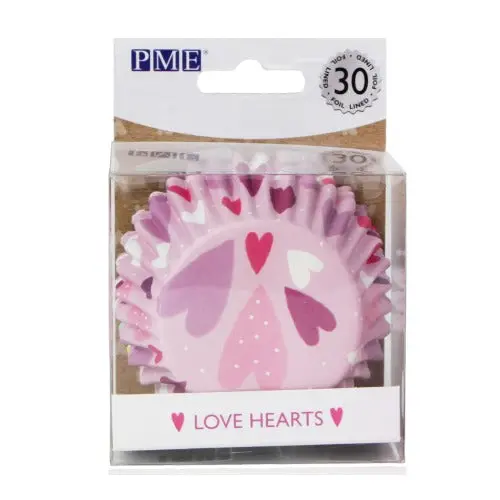 Love Heart Cupcake Liners – Standard Size Paper Baking Cups 1