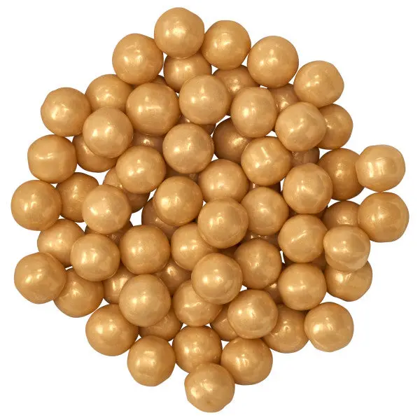 Lustrous Gold Sugar Pearls For Gourmet Cake Accents 1